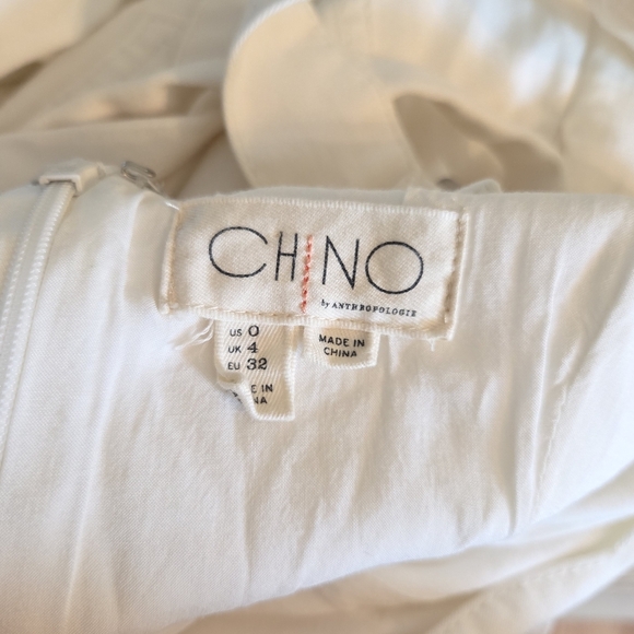 Chino By Anthropologie Women's Jumpsuit White Wide leg Cotton Size 0 - Picture 11 of 13